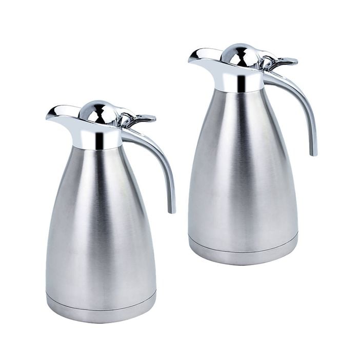 SOGA 2X 1.5L Silver 3-Layer Inner Stainless Steel Vacuum Insulated
