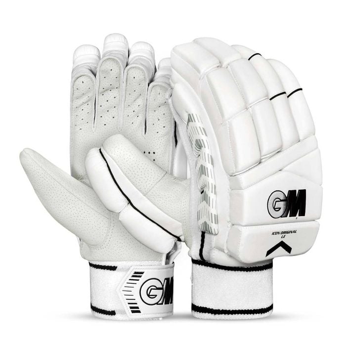 GM ICON Original L.E Lightweight Batting Gloves with English Pittard Leather Palm for Men Left-Handed Cricket Batting Gloves