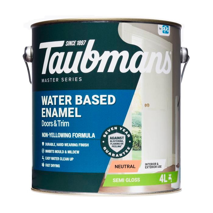 Taubmans 4L Neutral Semi Gloss Water Based Enamel Paint