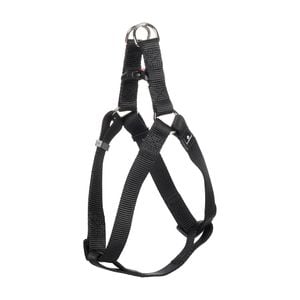 Flamingo Medium Black Ziggi Step&Go Dog Harness