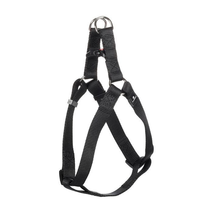 Flamingo Medium Black Ziggi Step&Go Dog Harness