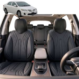 Australian Goose Front Seat Covers for Toyota Corolla 2007 - 2012 (Hatch/Sedan (E140/150)) - PU Leather, Black (2pc)