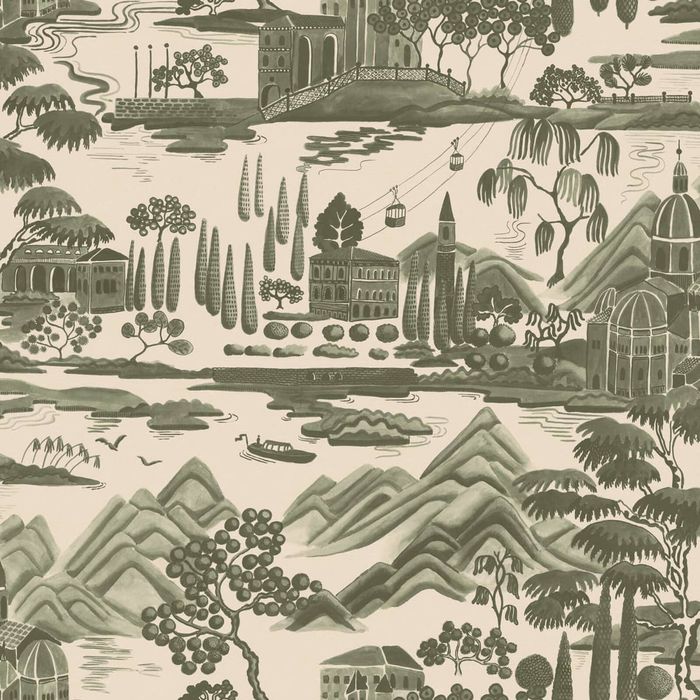 Wallpaper Trader Lake Como Wallpaper Roll 10.05m x 53cm, Forest Green