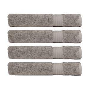 4PK Christy Sovereign Combed Cotton Bath Towel 650GSM Plush Soft Silver King