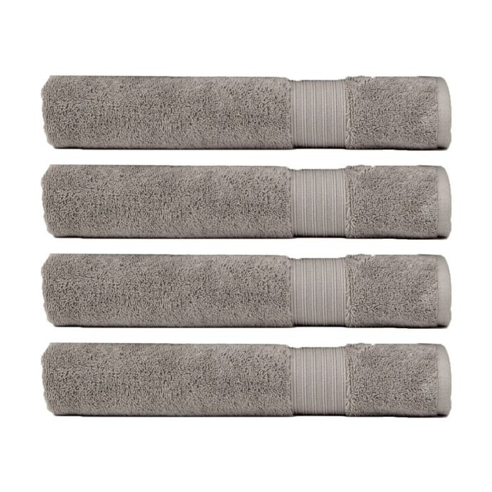 4PK Christy Sovereign Combed Cotton Bath Towel 650GSM Plush Soft Silver King