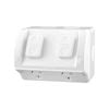 DETA 250V 10 Amp Rhodium Plated Outdoor Double Outlet Powerpoint