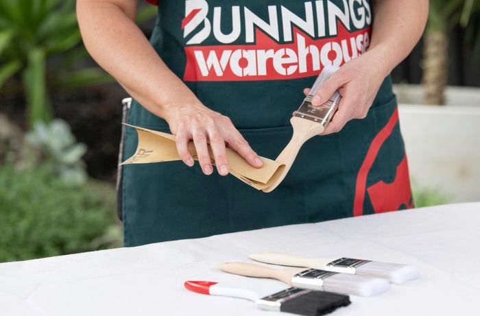 Preparing brushes and craft area