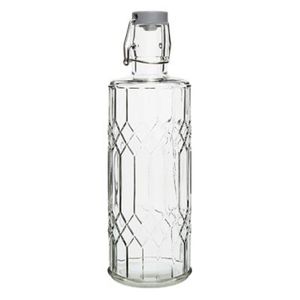 Olympia Geo Glass Water Bottle With Stopper 1l 6 Pack