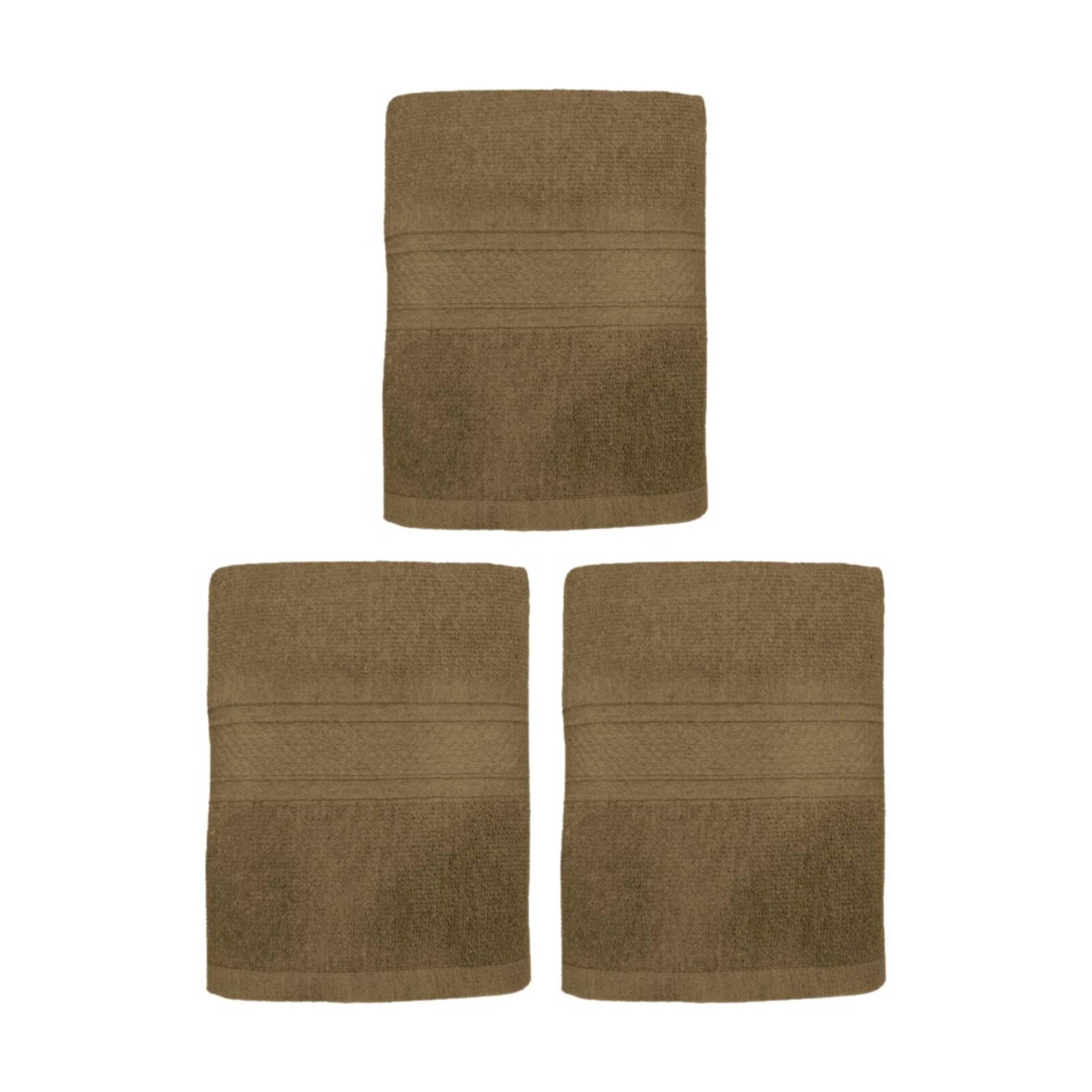 3PK Capri Soft Absorbent Bath Towel Bathroom Accessory 70x140cm Sand thumbnail 2
