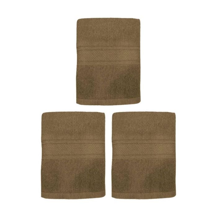 3PK Capri Soft Absorbent Bath Towel Bathroom Accessory 70x140cm Pottery
