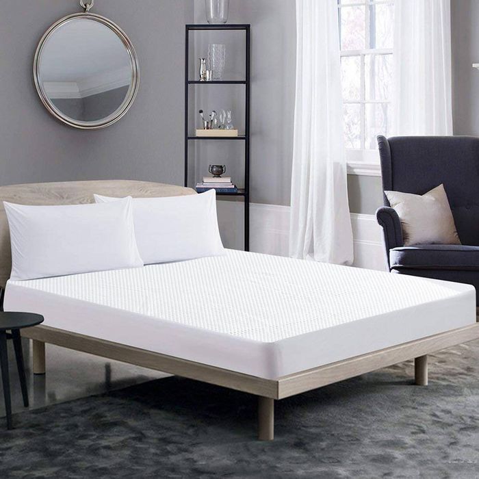 DreamZ Mattress Protector Waterproof Cool Fitted Cover Single Bed White