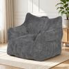 Ufurniture Bean Bag Chair with Backrest 83*90cm Corduroy Sofa with Handle High-Resilience Stuffed Floor Sofa Lounger Grey