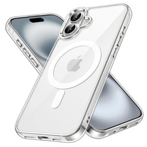 Case Clear Magnetic Shockproof Cover - For Apple iPhone 16 (Clear)