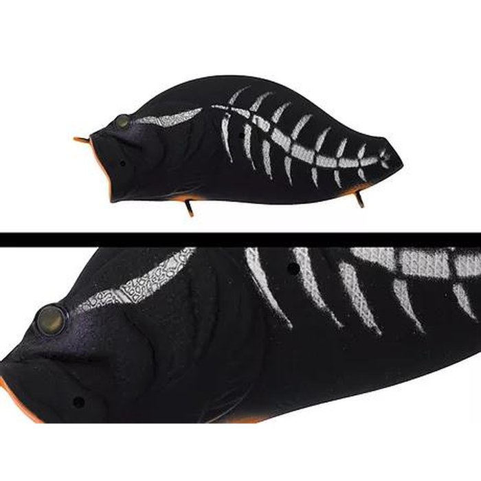 Adusta Zacrawl Heart Blaster 90mm Noisy Topwater Fishing Lure 23 Matt Black Bone