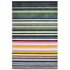 Designer Handmade Striped Wool Rug-6283-Multi-110x160cm