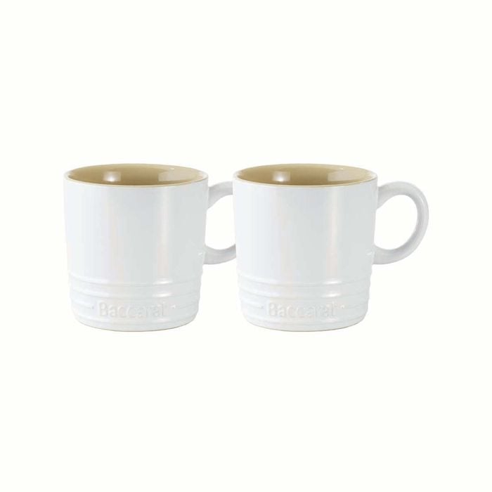 Baccarat Le Connoisseur Set of 2 Espresso Cups 90ml 6X6cm   - White