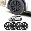 Tesla Model Y 2022-2025 Wheel Protector Cover Hub Caps 19 Inch Rim Hubcap X Plaid Black