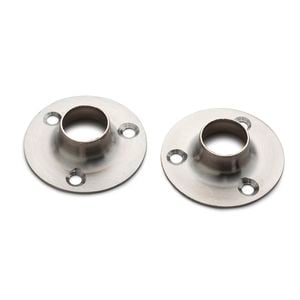 Sandleford 16mm Stainless Steel Round Flange Fitting Rod - 2 Pack