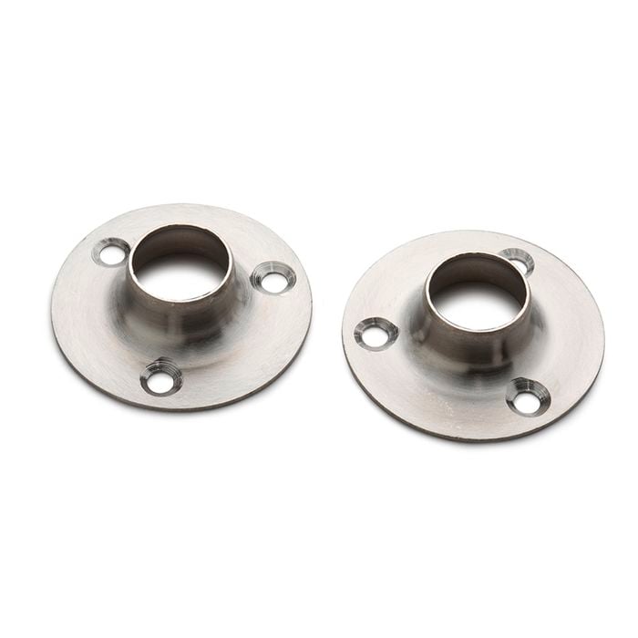 Sandleford 16mm Stainless Steel Round Flange Fitting Rod - 2 Pack