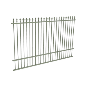 ProtectorAl 2400 x 1500mm Pale Eucalypt Aluminium Spear Top Pool Fence Panel With Mid Rail