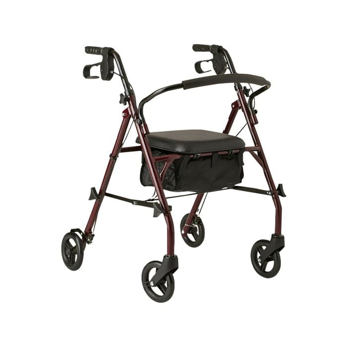 Orthonica Foldable Steel Frame Rollator 4-Wheel Walker