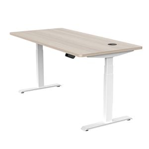 Modern Furniture MARLO Single Workstation with Lift 1.6M - Oak & White