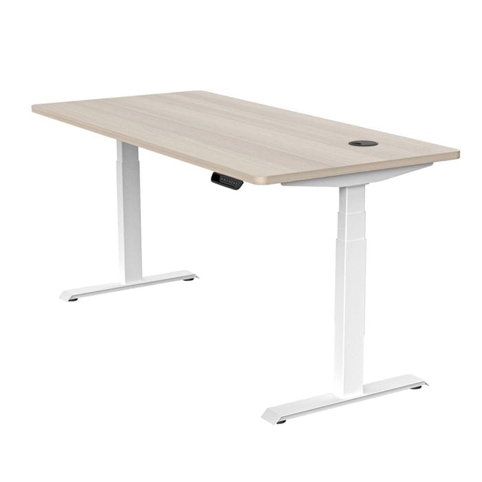Modern Furniture MARLO Single Workstation with Lift 1.6M - Oak & White