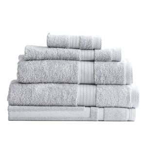 5pc Renee Taylor Stella 650GSM Cotton Bath/Hand Towel Set - Silver
