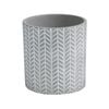 EDEN 13.5cm Grey Chevron Indoor Concrete Planter