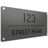 ProtectorAl 580mm x 280mm Woodland Grey Custom House Sign Aluminium Cut Through