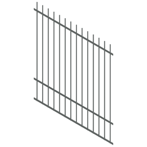 ProtectorAl 0350-1200W x 1500H Monument Picket Top Pool Fence Panel Raked 16-30º