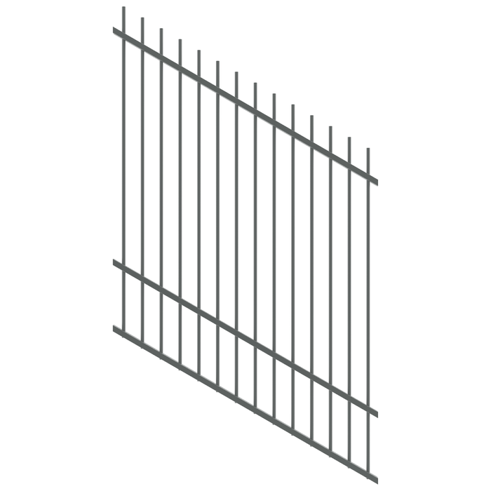 ProtectorAl 0350-1200W x 1500H Monument Picket Top Pool Fence Panel Raked 16-30º