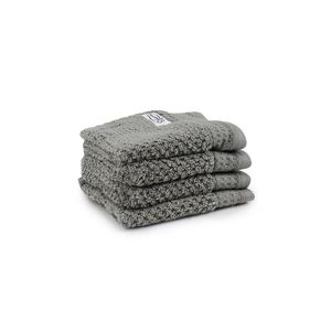 4pc Onkaparinga 30x30cm Cotton Avalon Bathroom Face Washers 550GSM Warm Silver