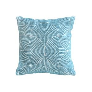 SOGA 50cm Blue Throw Pillow – Geometric Corded