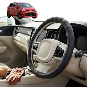 Australian Goose Steering Wheel Cover for Kia Picanto 2017 - Current (JA) Circle Black