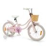 Costway 46cm Kid Adjustable Bike Training Wheels Retro Basket Pink