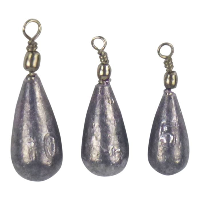 Swimerz 5gm Teardrop Sinker, Lead, 20 Pack