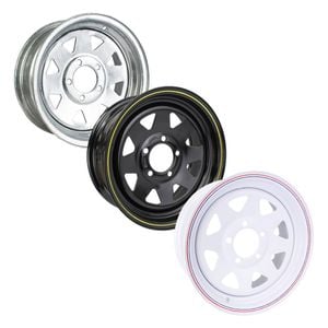 Sunrise Trailer 16″ Sunraysia Steel Rim Black Landcruiser 6 Stud - Wrlc16pb
