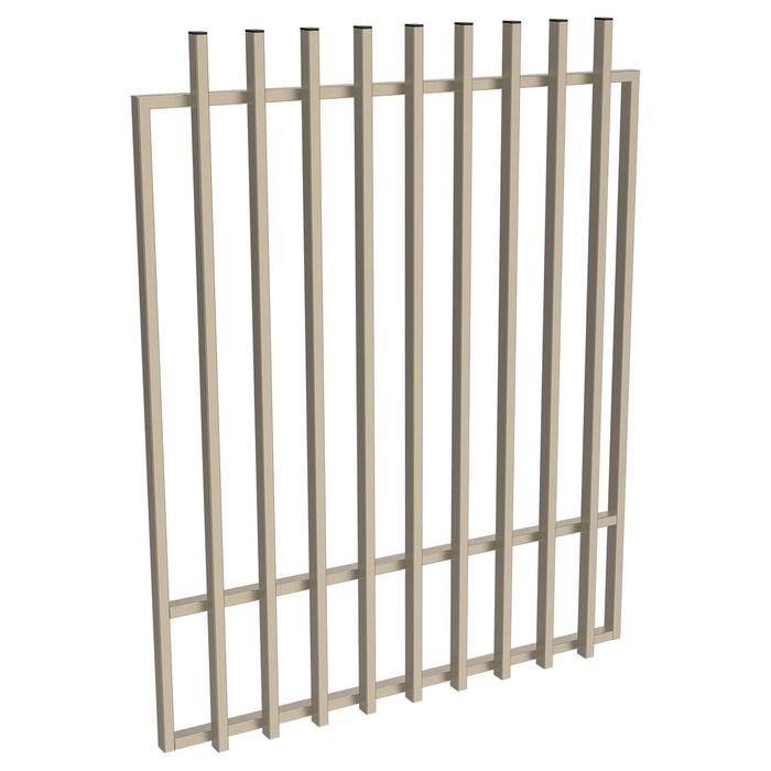ProtectorAl 800 - 1200 x 1500mm Paperbark Aluminium Batten Pool Gate