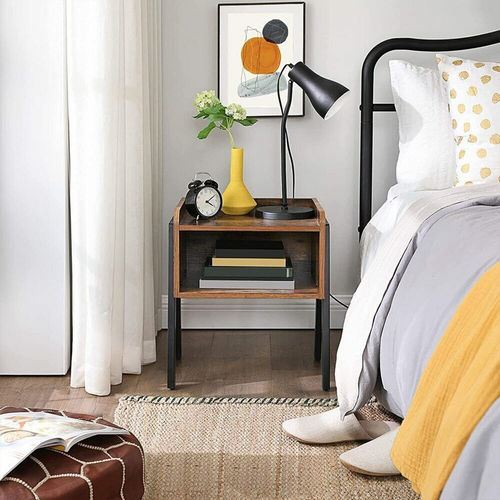 VASAGLE
  Nightstand Storage Shelves Side Table. I/N: 0383060