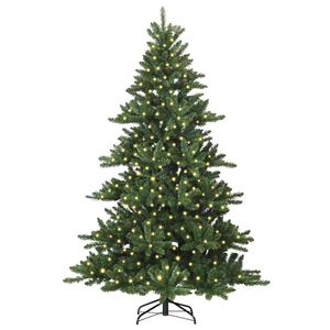 vidaXL Artificial Hinged Christmas Tree Green 180 cm PVC and Steel