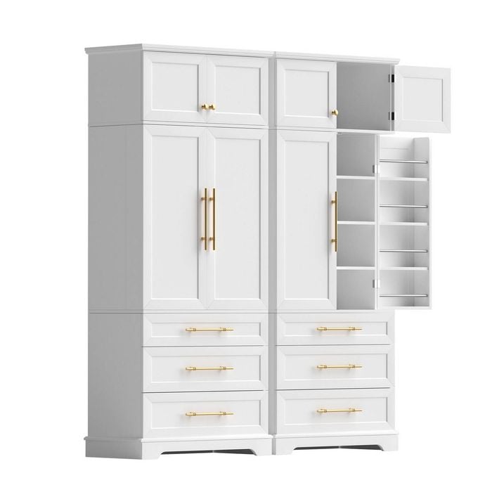 Artiss 2x Buffet Sideboard Pantry 200cm White