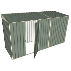 Build-A-Shed 1.2 x 3.7 x 2.0m Skillion Single Hinged Side Door Shed - Green