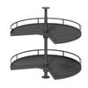 Kaboodle Corner Rotating Tray 2 Tier Solid Shelf