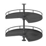 Kaboodle Corner Rotating Tray 2 Tier Solid Shelf