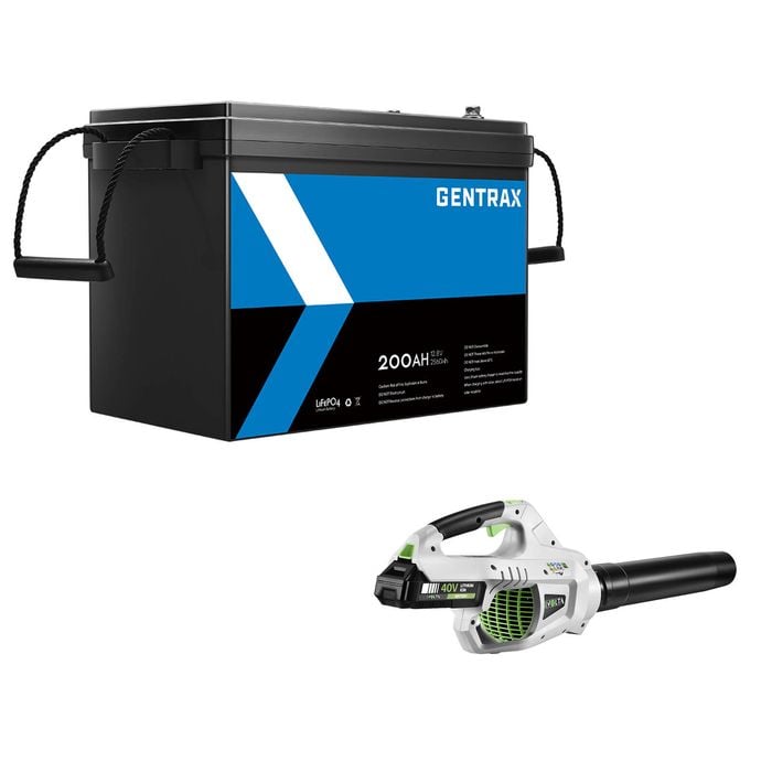 Gentrax 12v 200ah Lithium Battery + 40v Leaf Blower