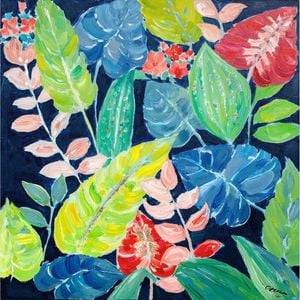 Vibrant Foliage Oil Painting