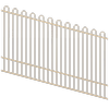 ProtectorAl 1201-2400W x 1200H Primrose Loop Top Pool Fence Panel Raked Up to 15º