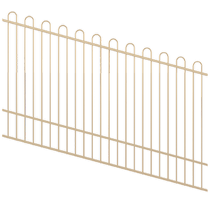 ProtectorAl 1201-2400W x 1200H Primrose Loop Top Pool Fence Panel Raked Up to 15º
