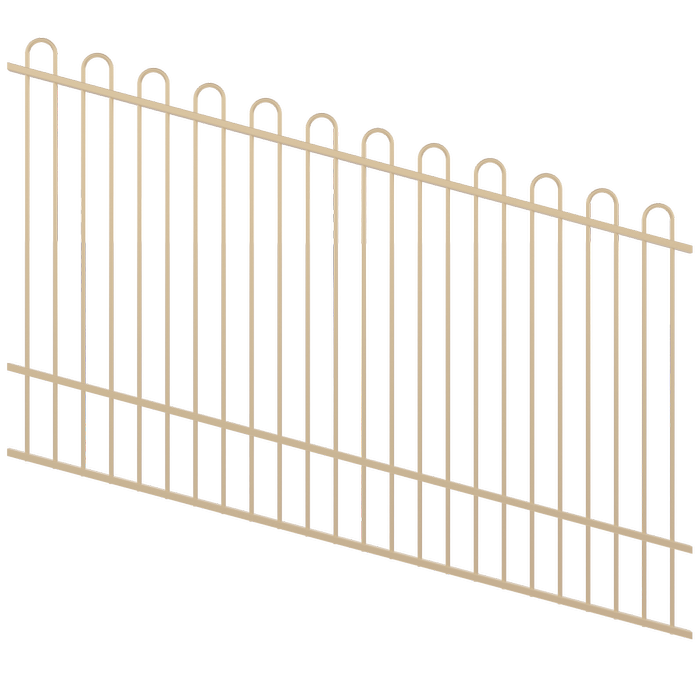 ProtectorAl 1201-2400W x 1200H Primrose Loop Top Pool Fence Panel Raked Up to 15º
